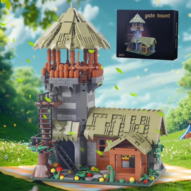 

868 Pieces of Creative Fisherman's Cottage Building Kit, Mixed Colors, Eco-Friendly Abs Material, Exquisite Assembly A Fun