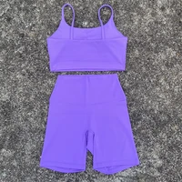 Solid Color gym bike Yoga Set short Legging +cross sport bra Tracksuit Athletic Women Gym Suit Comprehensive Training Jogging - Image 5