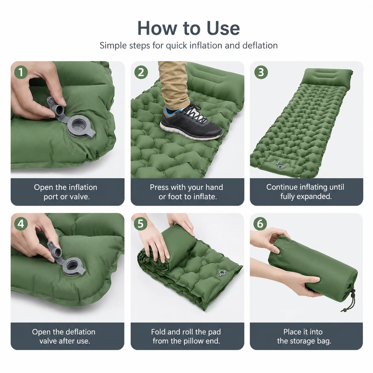 ที่นอนเป่าลมสำหรับตั้งแคมป์พร้ - Camp Pillow Compressible บทวิจารณ์และราคา