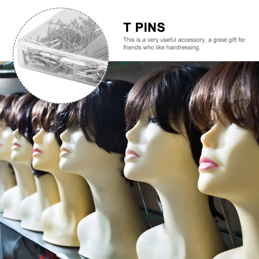 

150pcs T Nickel Plated Durable Wire Accessories Holder Pins for Clips To Secure Styling Wigs Holder Pins