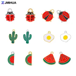 10pcs Multiple Style Enamel Charms For Jewelry Making Findings Accessories DIY Handmade Earrings Pendants Bracelets Supplies