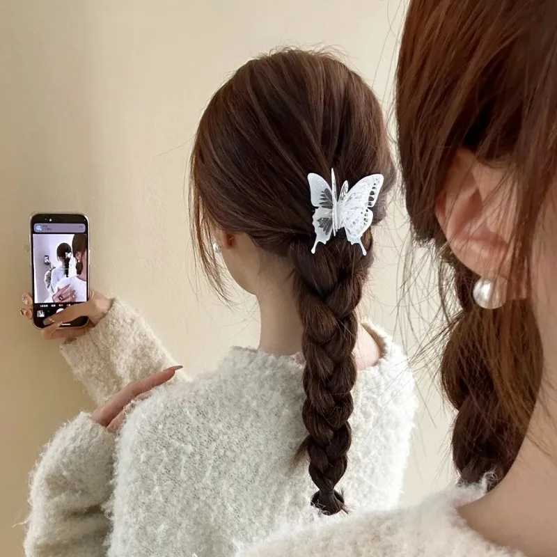 3D Flapping Butterfly Hair Clips Y2K Elegance Nimble Lovely Butterflies Black White Hairpin NEW Style Accessories for Women Girl