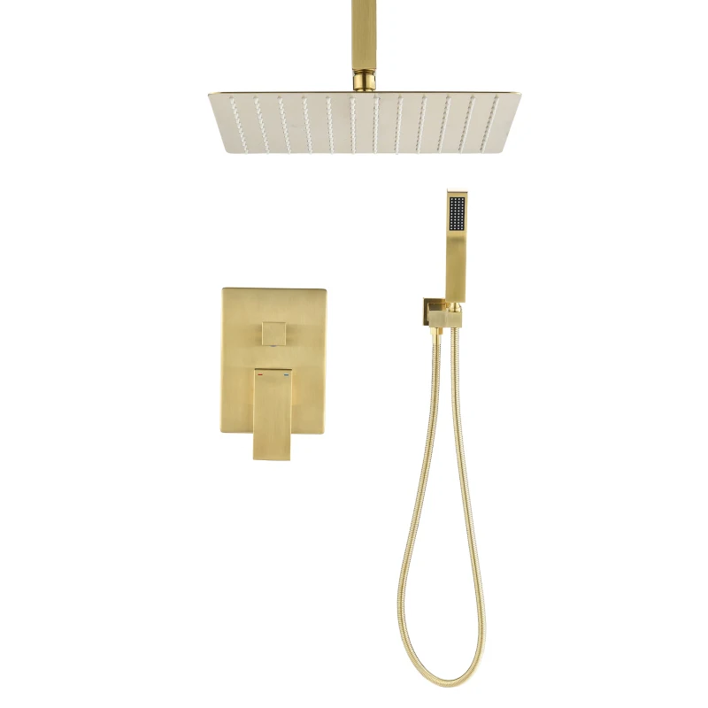

Ceiling Mounted Shower System Combo Set with Handheld and 10"Shower head
