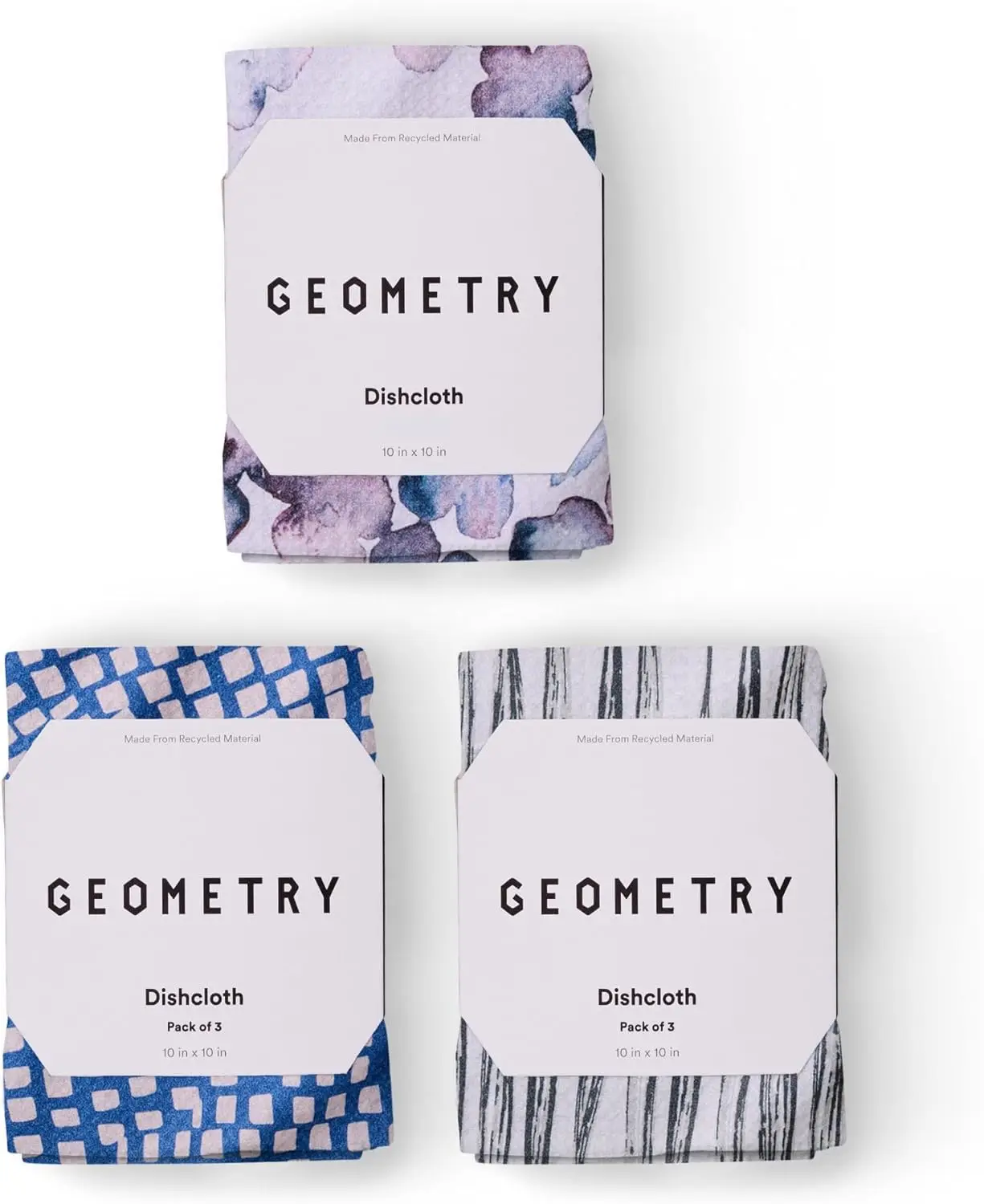 

Quick Dry Kitchen Dish Cloths - Premium Geoweave Rags, 3-Pack Tiny Petals