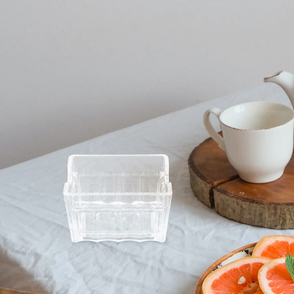 

Clear Acrylic Sugar Packet Holder Transparent Tea Bag Organizer Desktop Storage Box for Coffee Tea Home Office