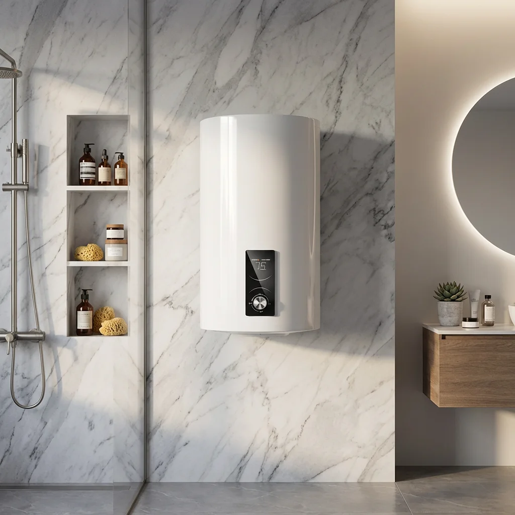 Low Price 30 50 80 100 Liters house hold Plastic Wall-Mounted Shower Tank Boiler Storage Electric Hot Water Heaters Geyser RVCar