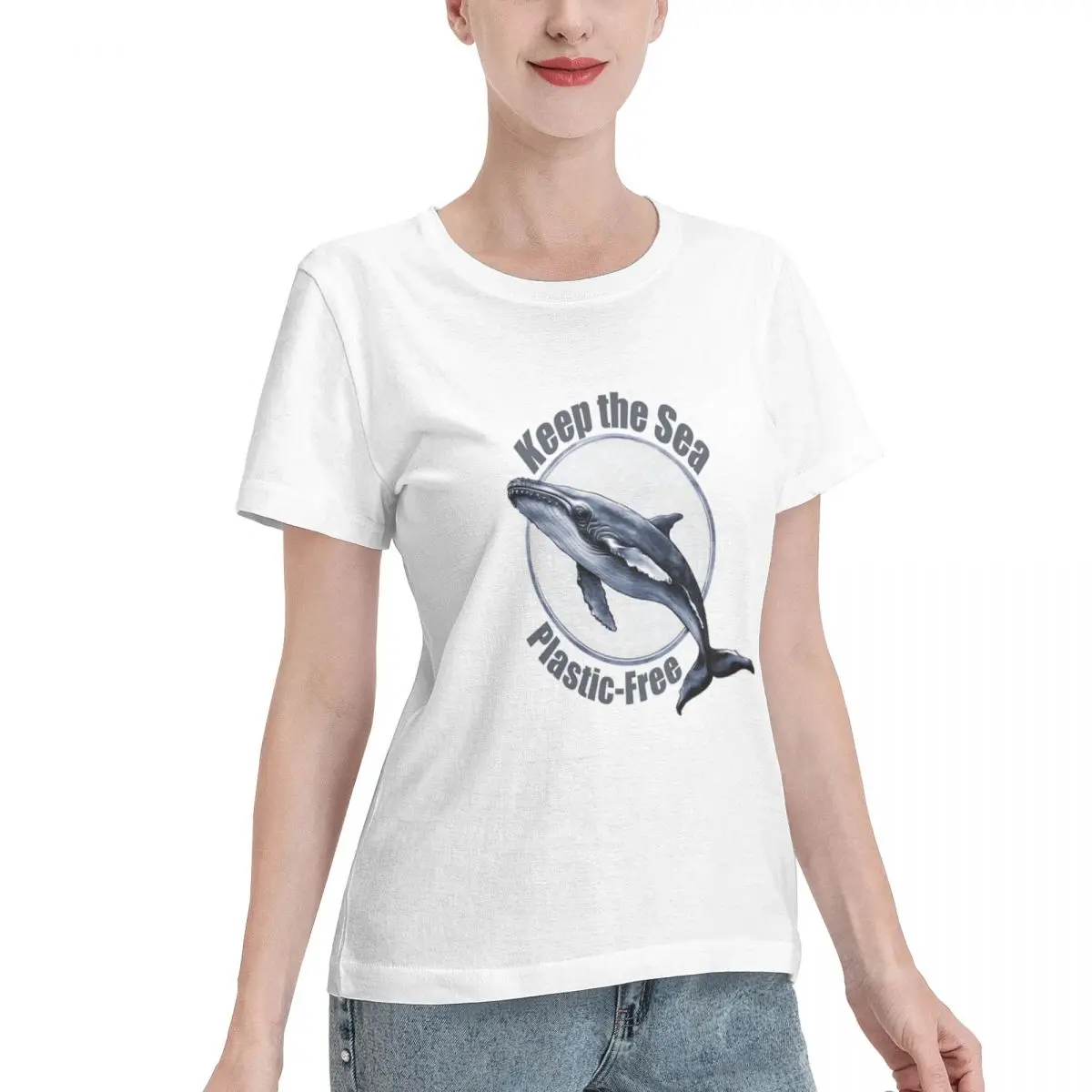 Summer Staple Keep The Sea Plastic-Free Women's T-shirt Versatile Wear Minimalist Tshirt