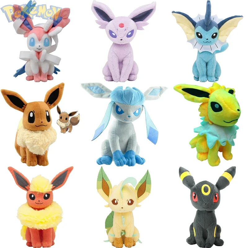 

30CM Pokemon Anime Plush Toy Eevee sylveon Umbreon Vaporeon Flareon Glaceon Leafeon Jolteon Espeon Stuffed Peluche Kids Toy Gift