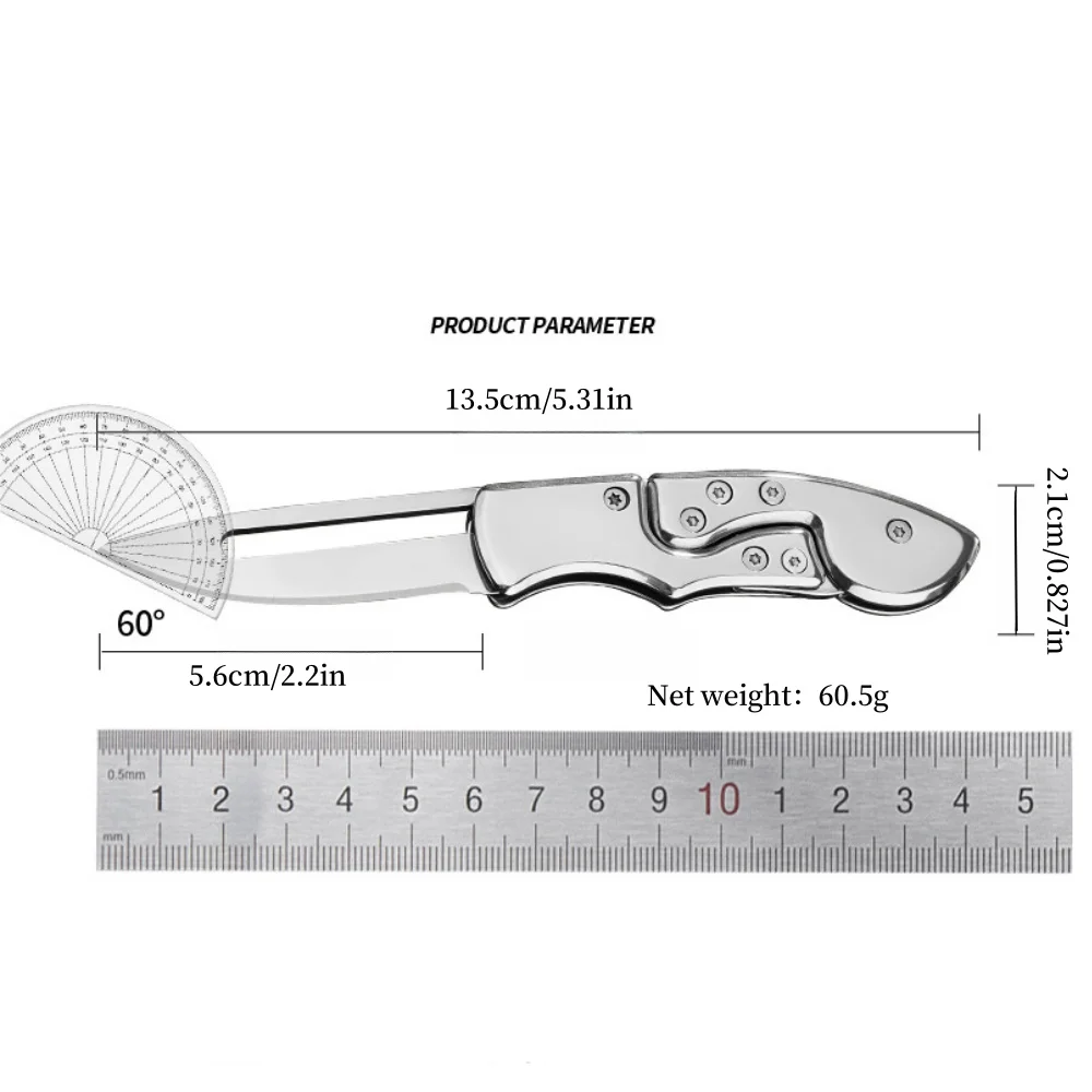 Structural mechanical knife, stainless steel deformation folding knife, all steel outdoor camping portable knife, special-shaped