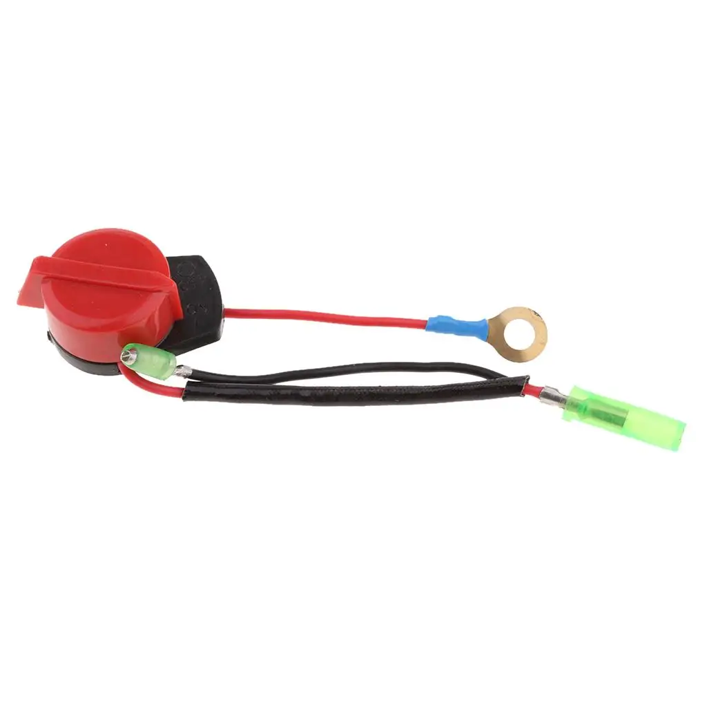 Engine on Off Kill Switch Red Plastic Universal Safety Stop Switch for Honda GX160 Generator Mower