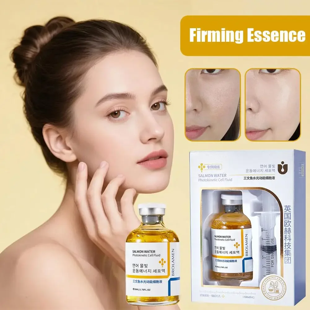 Esencia Rejuvenecedora de la Piel, Suero Coreano de Salmón, Suero Facial con Ácido Kójico, Niacinamida y Ácido Hialurónico