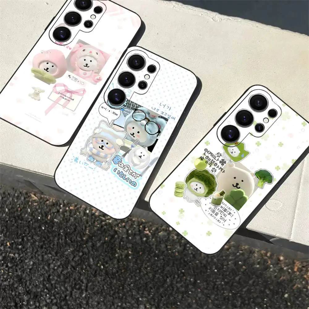 Cute Cartoon Joke Bear Phone Case For Samsung S 24 Fe 25 Ultra Plus 20 Lite 21 30 22 23 24 22 Ultra 5G Fundas