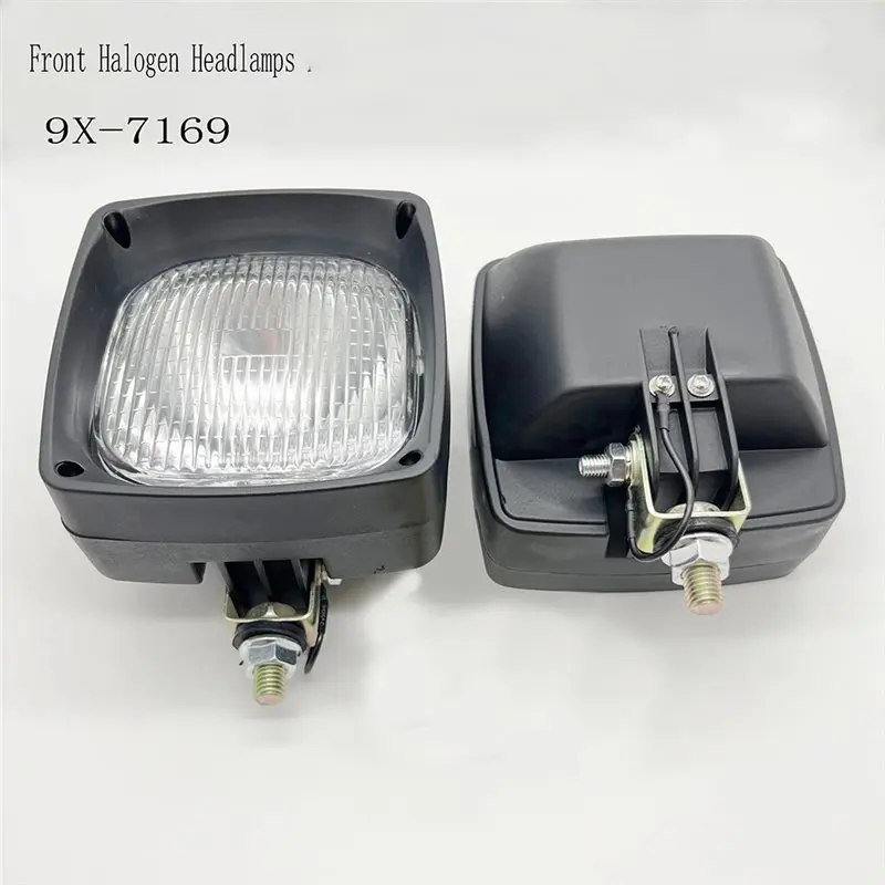 【Price Drop !!】 Front Halogen Headlamps For Caterpillar 9X-7169 769 772 Grader 12H 24H Grading& Dump Trucks