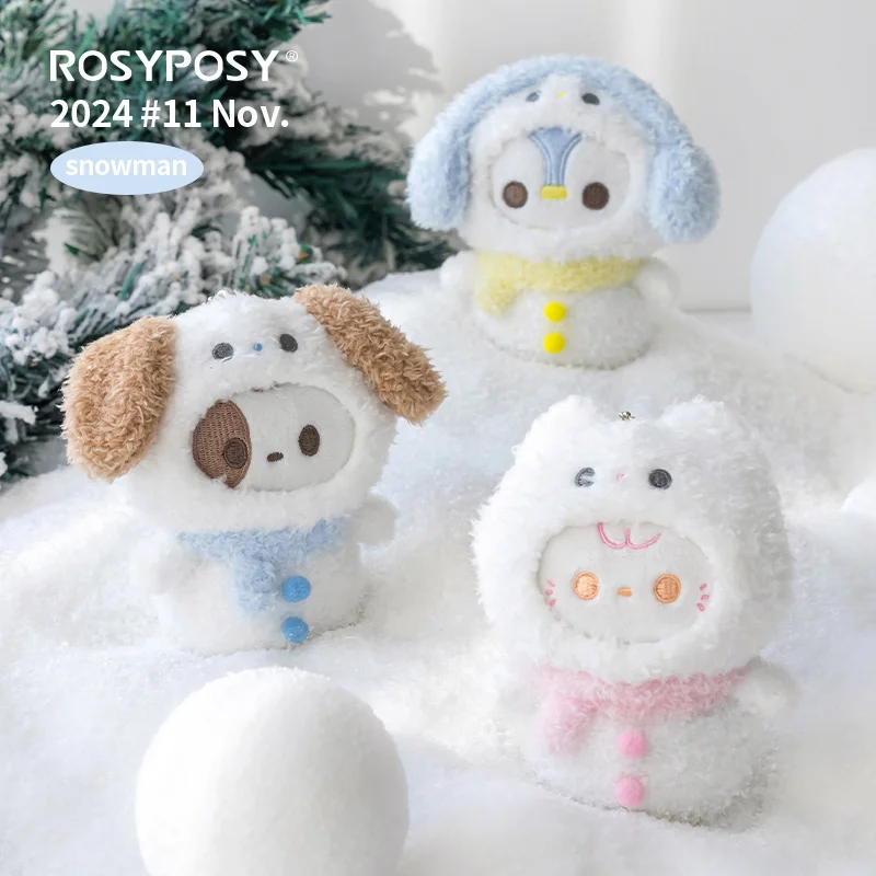 

Adopt A Snowman Baby! Rosyposy Snowman Tutubyebye Plush Charm. Cute Hanging Ornament Doll, Soft Stuffed Keychain/Bag Accessory!