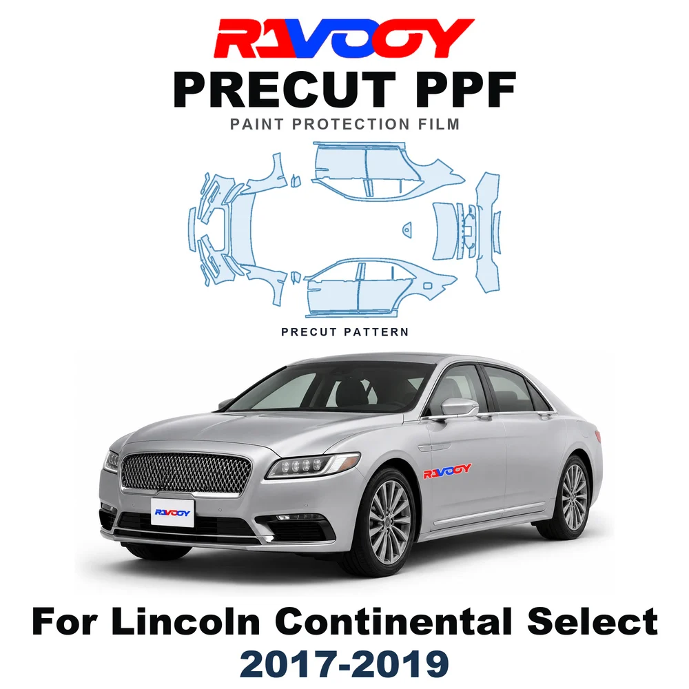 Precut PPF For Lincoln Continental Select 2017-2019 8.5mil TPU Paint Protection Film Hood Bonnet Bumper Headlight Self-Healing