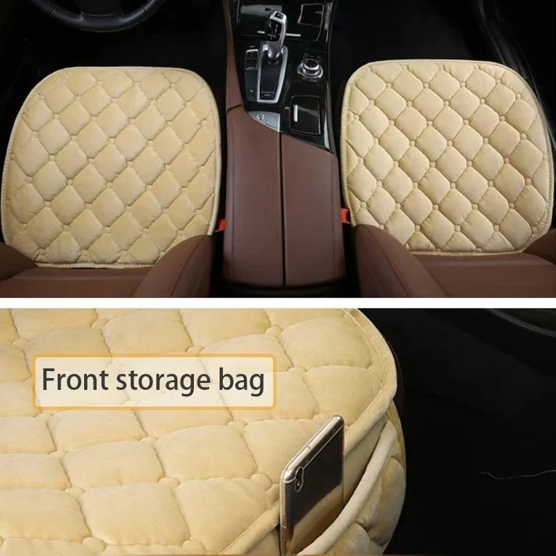 Universal Anti Slip Warm Winter SUV Auto Sitzbezug Vorne Hinten Sitzkissen Leinen Sitzkissen Atmungsaktive Schutz Kissen Auto