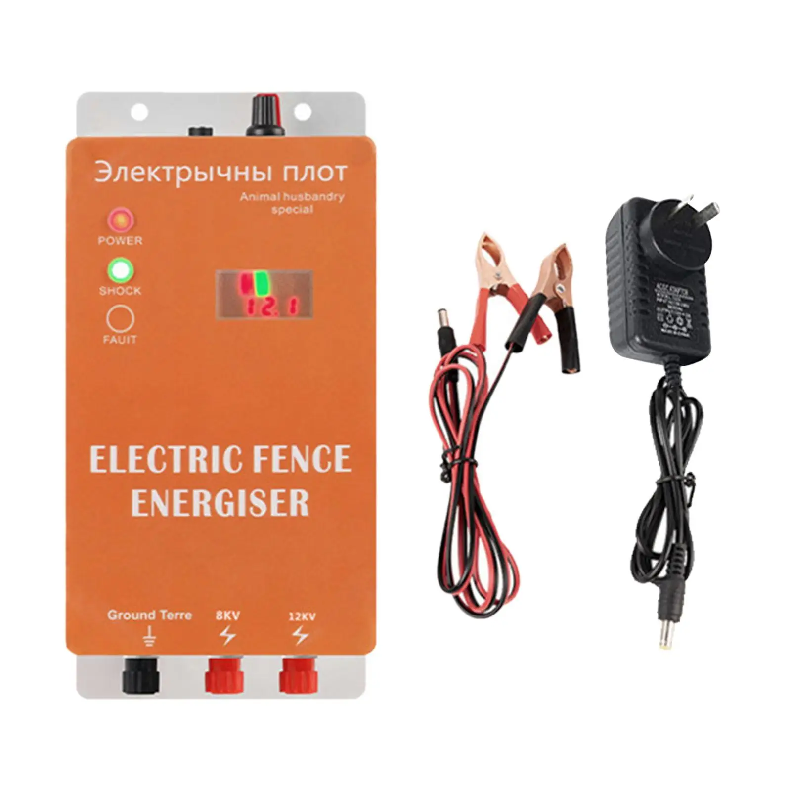 

Electric Fence Energizer Sturdy Compact 5km Electric Fence Charger Livestock Supplies for Farm Lawn Poultry Cattle Livestock