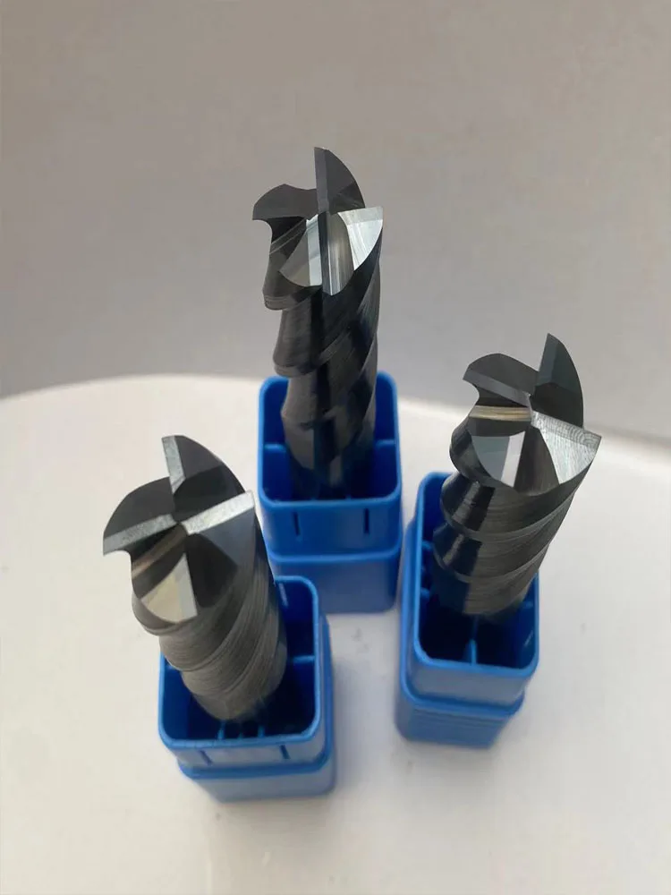 

HRC55 aluminum 4-edge milling cutter tungsten steel carbide milling aluminum CNC special keyway end milling cutter wholesale