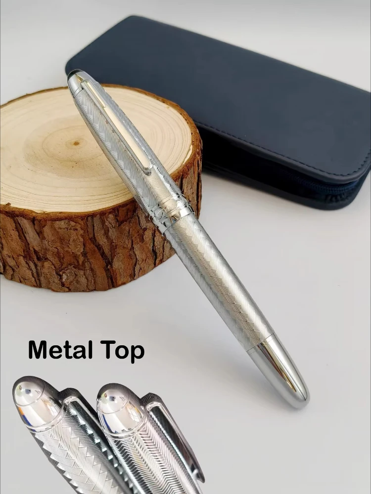 

LEMON M8 Piston Metal Fountain Pen W Pattern Calligraphy Practice Hand-Polished Craftsmanship Office School Supplies Stationery