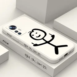 Line Man Phone Case For Xiaomi Mi 15T 15 14T 14 13 13T 12 12T 12S 11 11T Ultra 10 10T 9 9T 8 Pro Lite 5G Liquid Silicone Cover