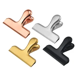 Stainless Steel Rose Gold Black Snack Sealing Clip Nordic Style Food Clip Household Multifunctional File Bill Clip