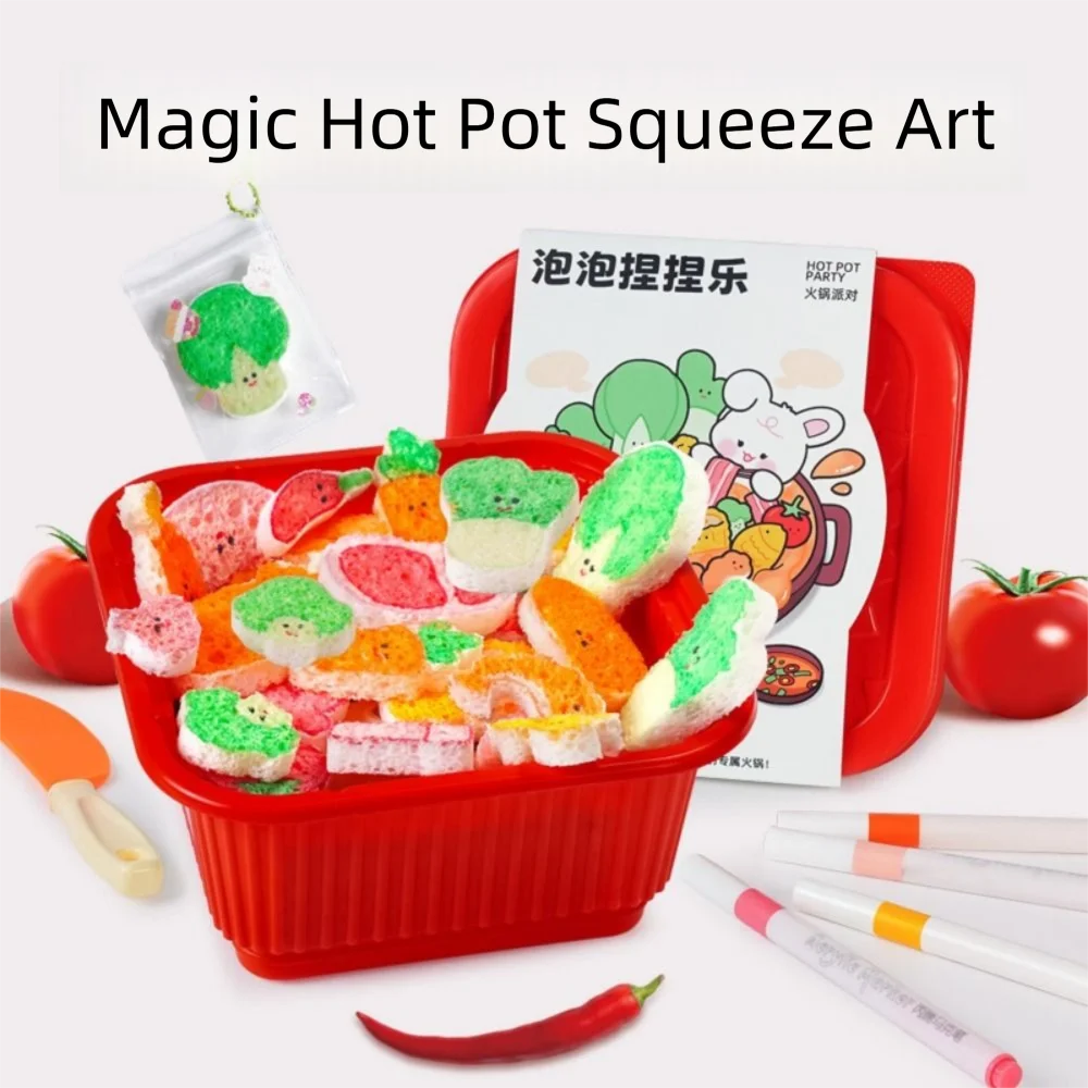 الإبداعية دهان داي ألعاب المطبخ متعدد الألوان اللعب التظاهر اللعب Playset تورم وعاء ساخن ألعاب طعام للأطفال