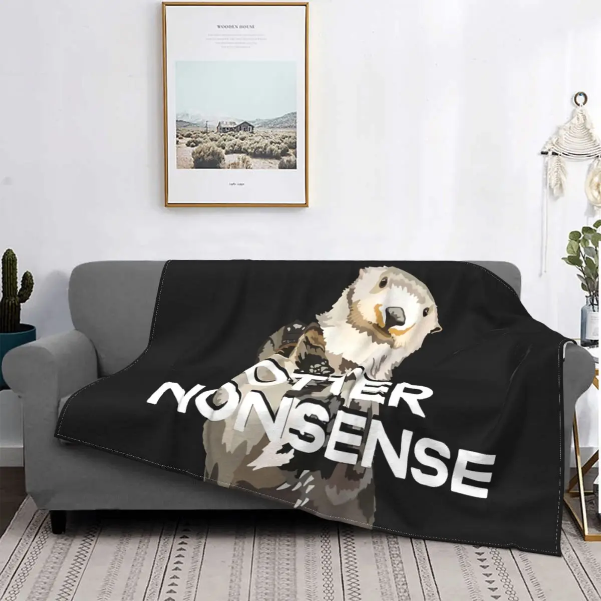 Nonsense Blanket Otter Pet Lover Fleece All Season Breathable Lightweight Throw Blankets For Bedding Plush Thin Quilt