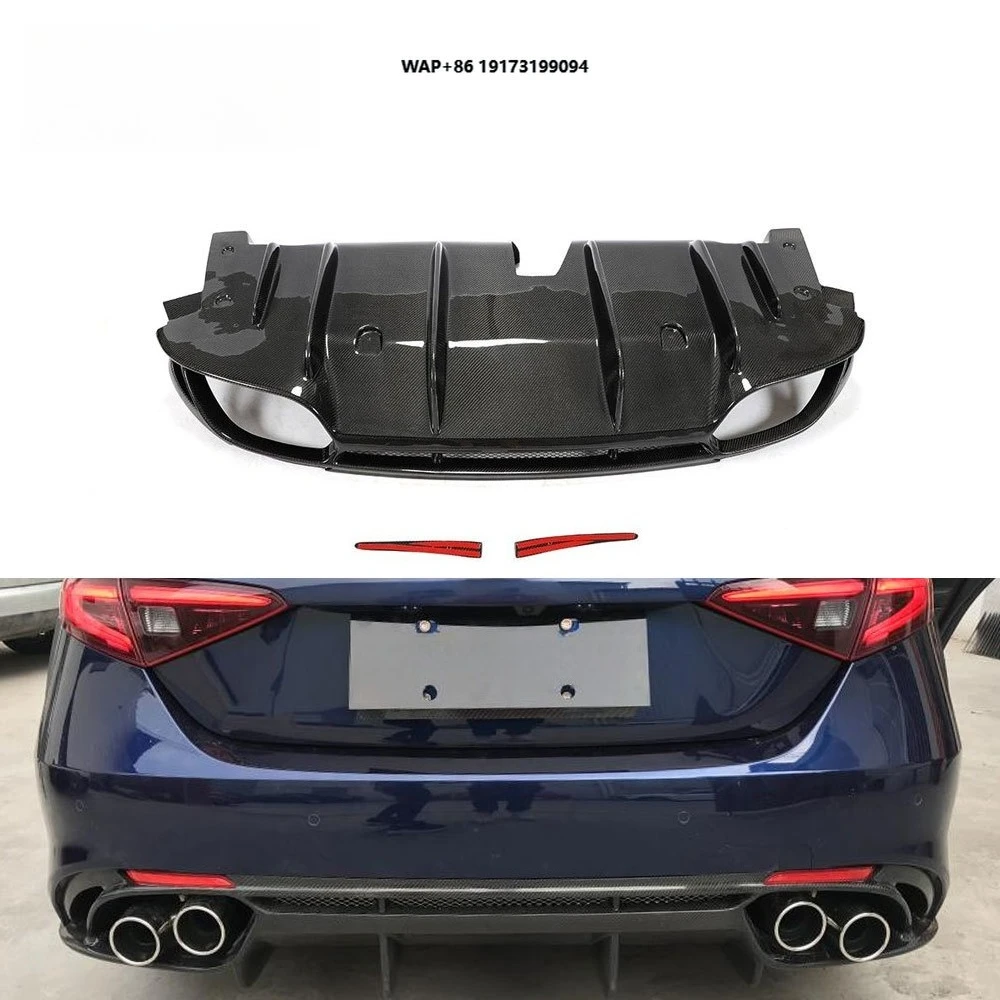 

Carbon Fiber Giulia Rear Diffuser for Romeo Giulia Sedan 4-Door 2019-2020
