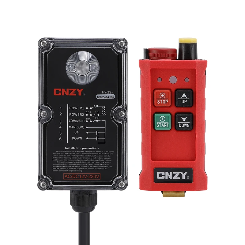 HY-2S 2 buttons AC/DC 20-240V  Industrial Wireless Radio Crane Remote Control switches winches Hoist track Crane Lift Controller