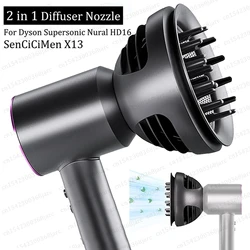 2 In 1 New Diffuser Nozzle for Dyson Supersonic HD16 Nural SenCiciMen X13 Hair Dryer Diffuser Attachment Accessories Nozzles
