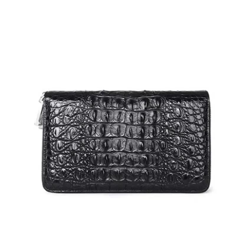 

afanzhe crocodile bag men large capacity men bag business leisure double zipper men clutch bag