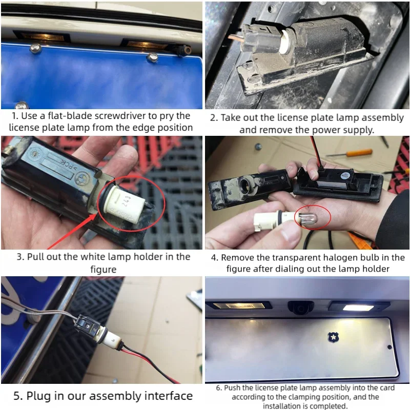 2PCS For BMW Mini Countryman R60 F60 Clubman R55 LCI Paceman R61 Car Backlight12V Car LED License Plate Light 6000K Xenon Parts