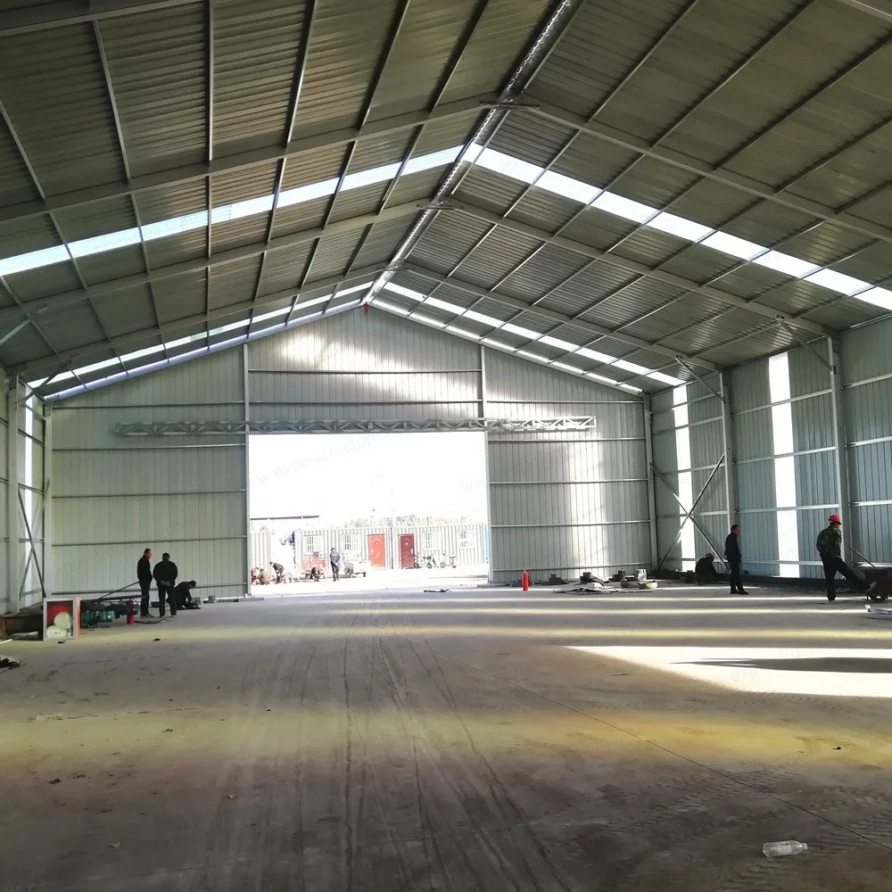 Custom Sized Steel Sheets Large Outdoor Temporary Warehouse Tent Aluminum Structure