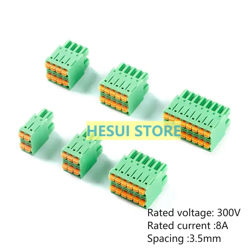10 PCS KF2EDGKNH-3.5-2*2/3/4/5/6/8PIN Double row plug 3.5mm pitch plug type terminal Wiring Termina Blockl Connector