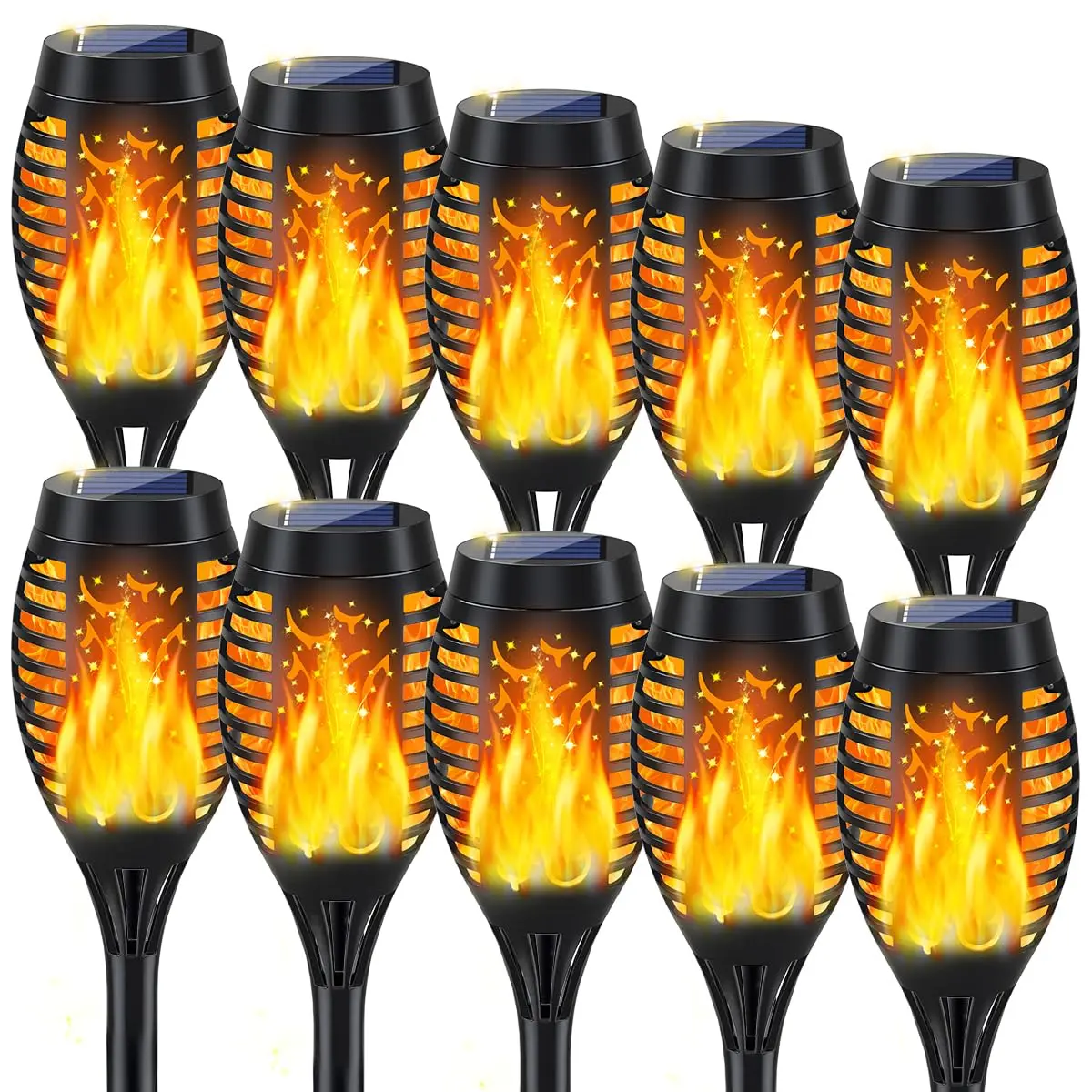 

10Pack Solar Light Outdoor Torch Light Flickering Flame for Outdoor Decoration Waterproof Garden Light for Yard Patio Lawn Decor