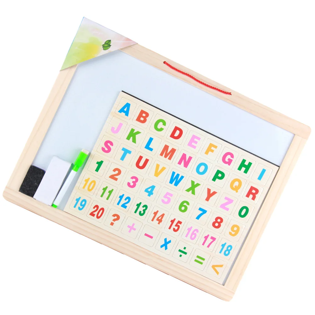 

1Set Magnetic Double-Sided Wood Blackboard Small Hanging Display Board for Home School Kids Study Room Memo Notes