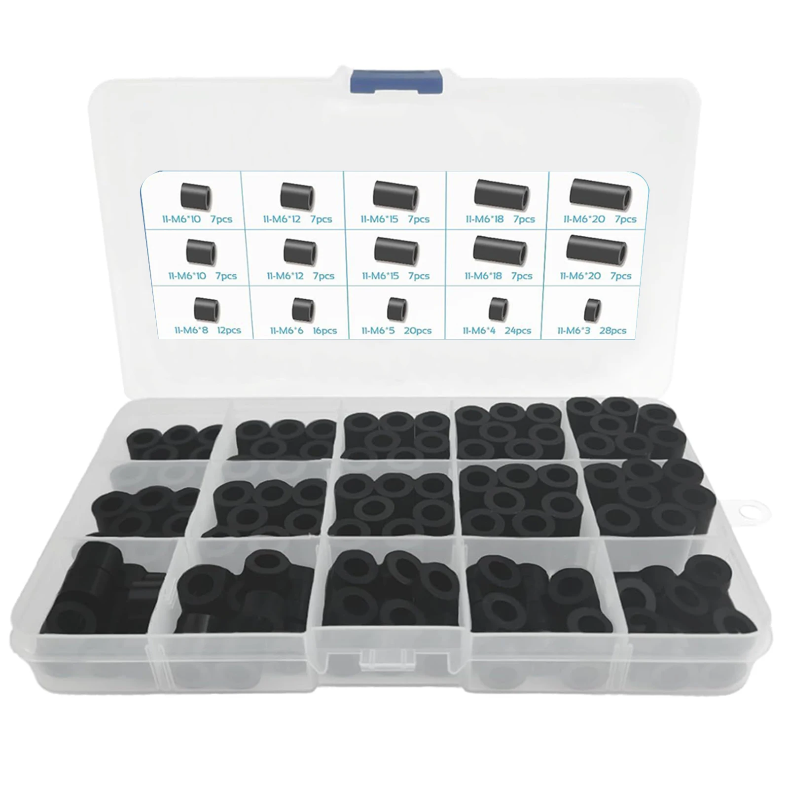 170Pcs Electrical Outlet ABS Spacers And Washers Assortment Kit Without Threaded For Residential Commercial Electrical Installat