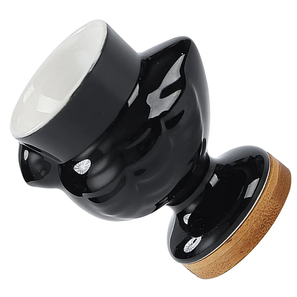 Eggs Cups Holder Decoration Cute Stand White Ceramic Chick Black with Base Platter