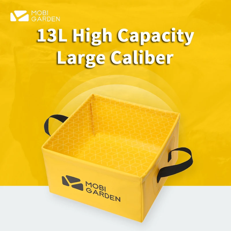 MOBI GARDEN Outdoor Camping Fishing Box Folding 13L Storage Bucket PVC Multifunction Portable Waterproof Bag Travel Outdoor Tool