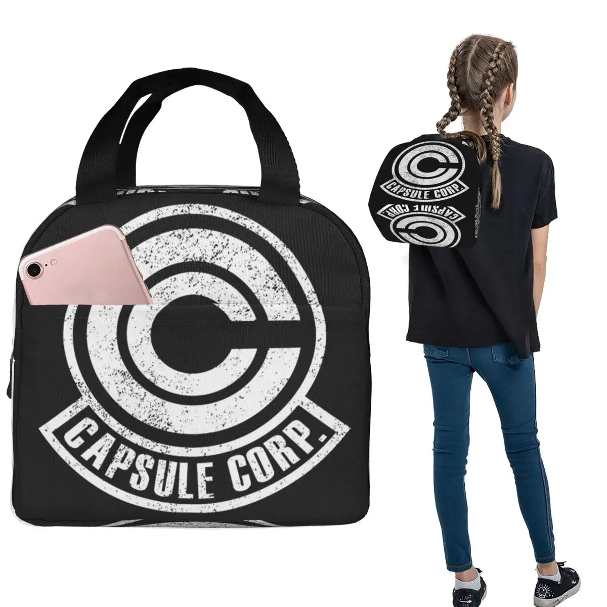 

Изолированная сумка для обеда Capsule Corp для женщин и детей, герметичные контейнеры для еды, термосумка для обеда