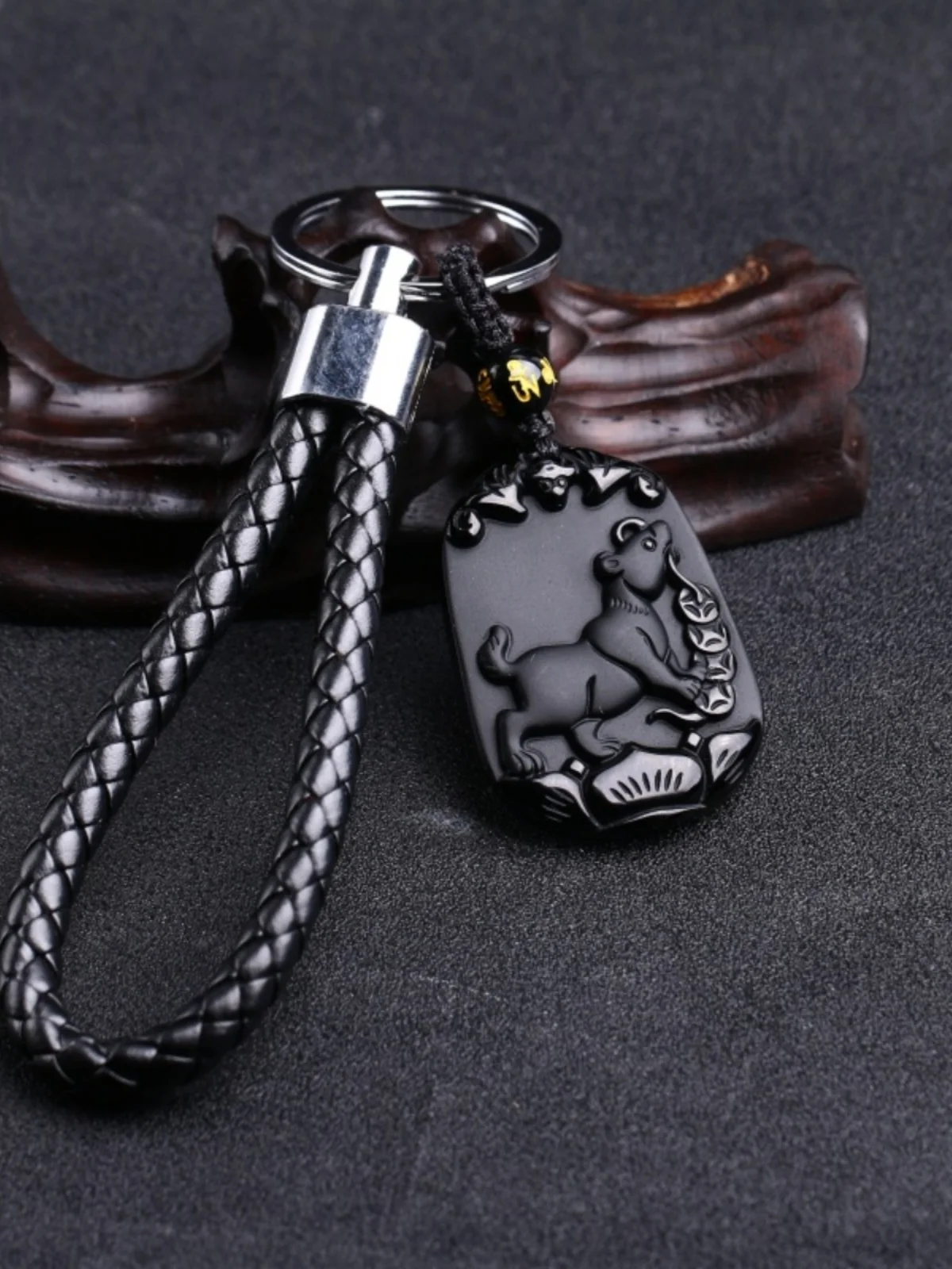 high-end-agate-keychain-ex-zodiac-rat-ox-tiger-rabbit-dragon-snake-eep-monkey-chien-dog-pig-car-keychain-hanging