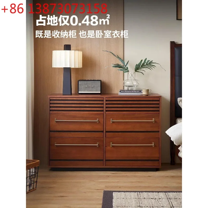 

Medieval style solid wood chest, bedroom against the wall, locker, retro cabinet