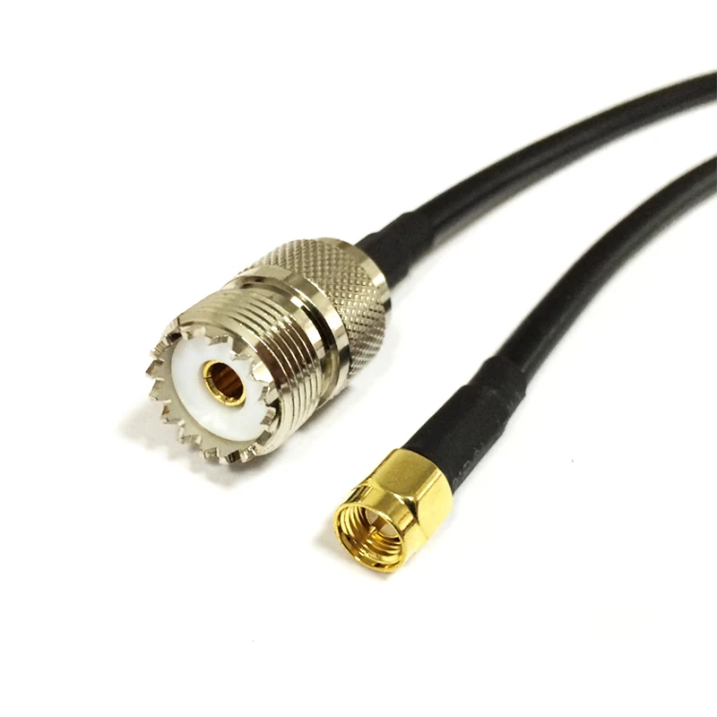 

New SMA Male Plug Switch UHF Female Jack SO239 Jumper Cable RG58 Wholesale 50CM 20"Adapter