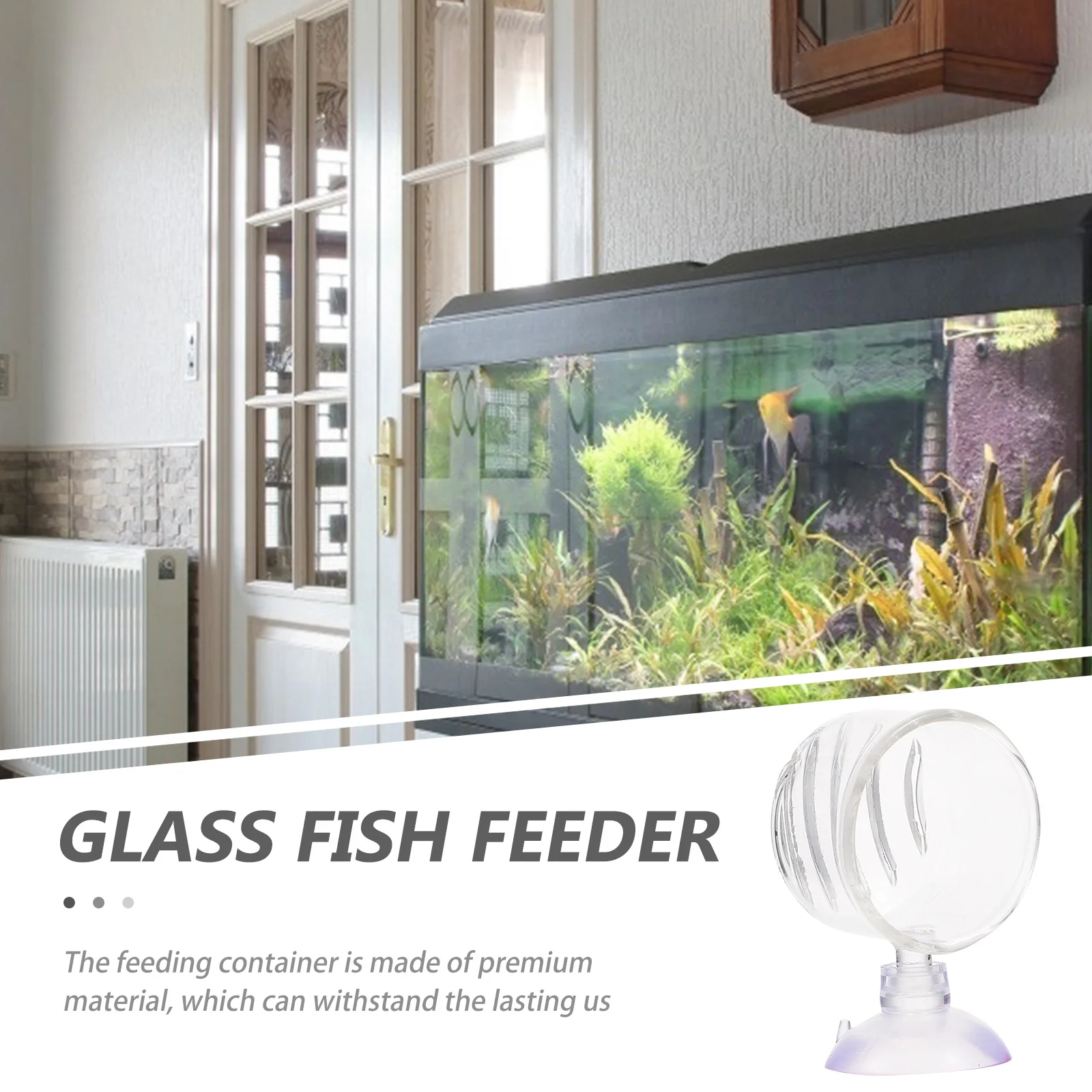

2Pcs Fish Tank Feeder Glass Aquarium Feeding Cups Red Worm Food Holder for Healthy Fish Growth Red Worm Food Holders