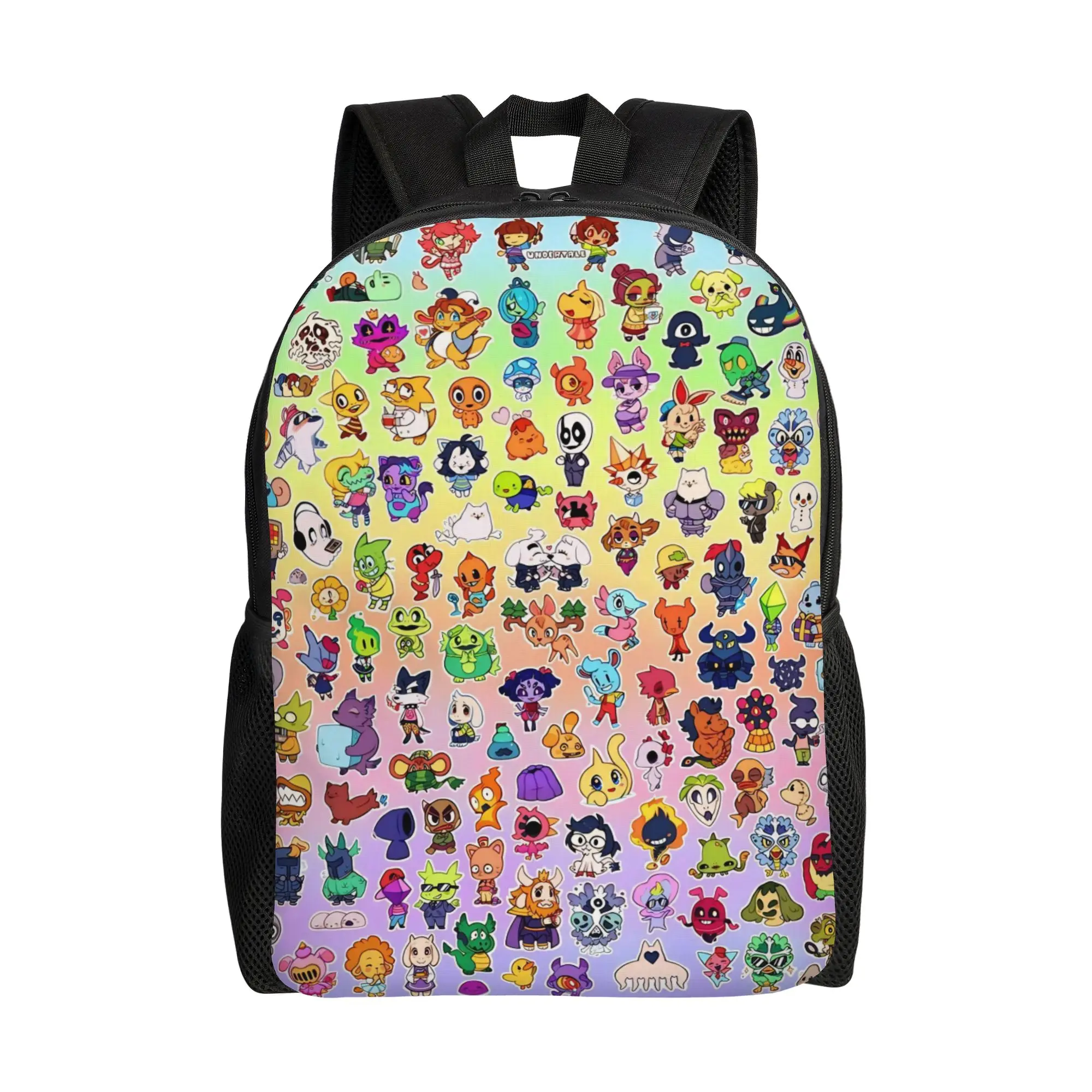 

Рюкзак Undertale Sans Skeleton для мужчин и женщин, повседневный, для школы и работы, с принтом из игры/аниме, для ноутбука, холщовый, для активного отдыха