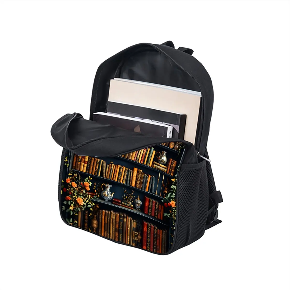 حقيبة ظهر بطبقة واحدة مطبوعة على رف كتب بسيط للأولاد والبنات، أفضل الهدايا، حقائب مدرسية كرتونية ثلاثية الأبعاد #4