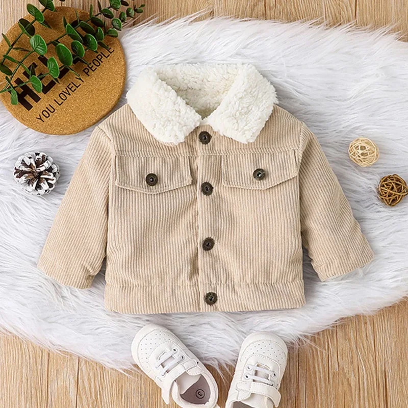 Warm Jacket Outwear For Newborn Baby Boy 0-3 Years old Casual Fashion Winter Cotton Coat Long Sleeve Toddler Kids Clothes