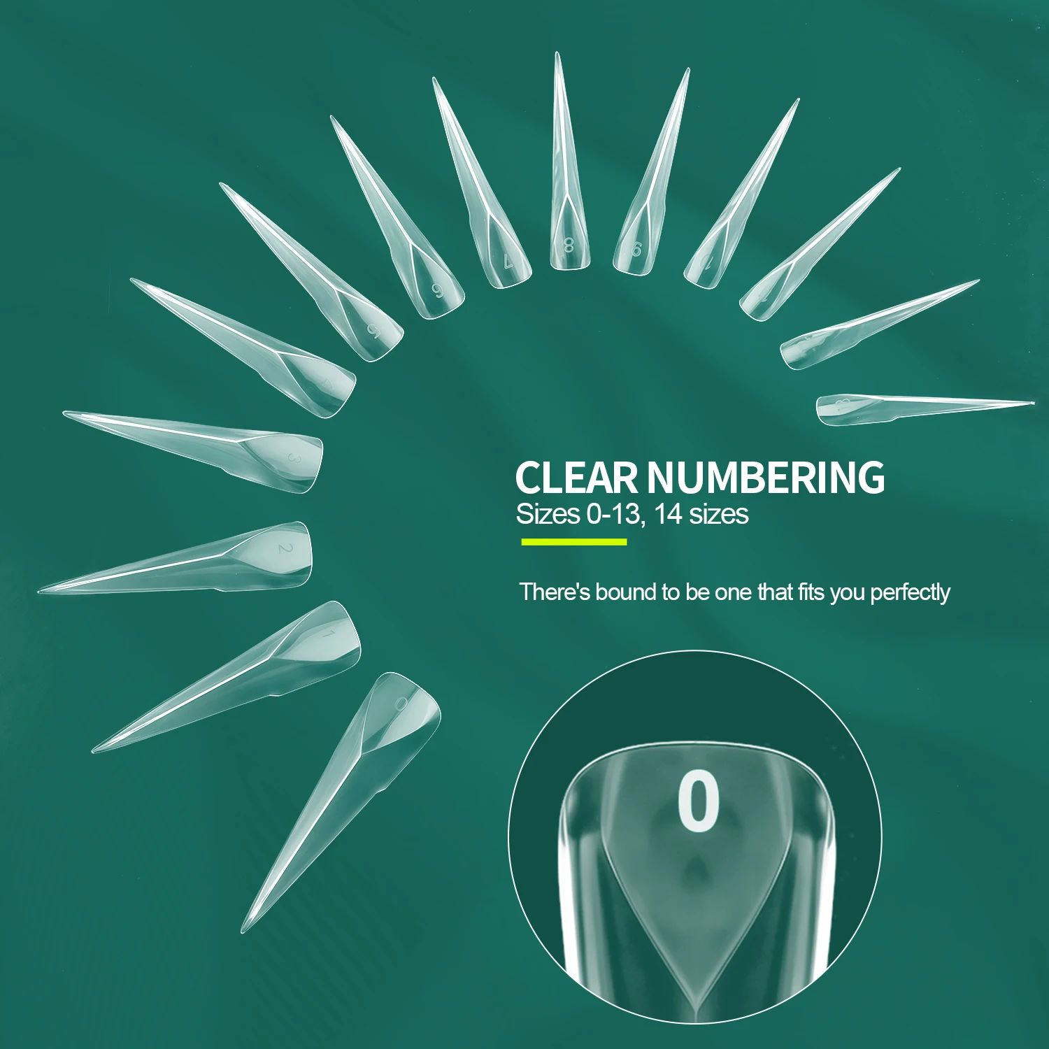 Nailpop Mechanical Nail Form 70/140Pcs Unique Dragon Claw Clear Nail Extension Forms 14 Sizes Easy DIY Salon Nail Art Tool