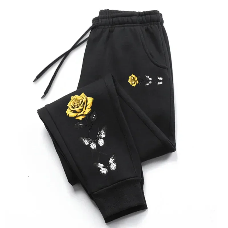 Woman Fashion Sweatpants Soft Drawstring Long Trousers Ladies Daily Casual Sports Jogging Pants All Season Home Outdoor Joggers