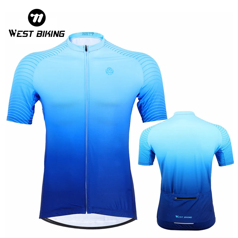 WEST BIKING Cycling Jersey Men Short Sleeve Summer Breathable Cycling Clothing MTB Road Bike Team Jersey Cycling Equipment